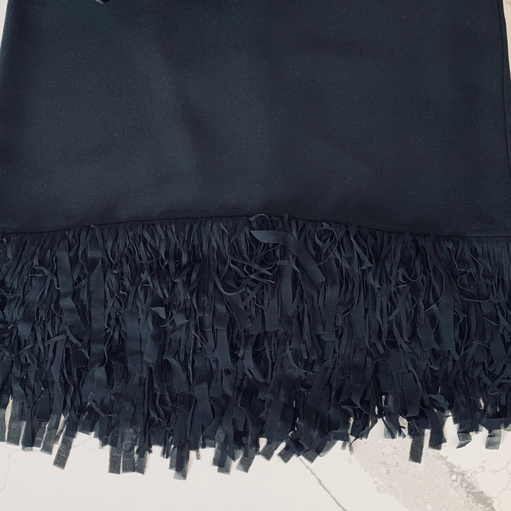 Banana Republic Black Fringe Bottom Dress 2 - Picture 4 of 5